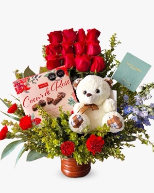 Jardín de rosas y Teddy